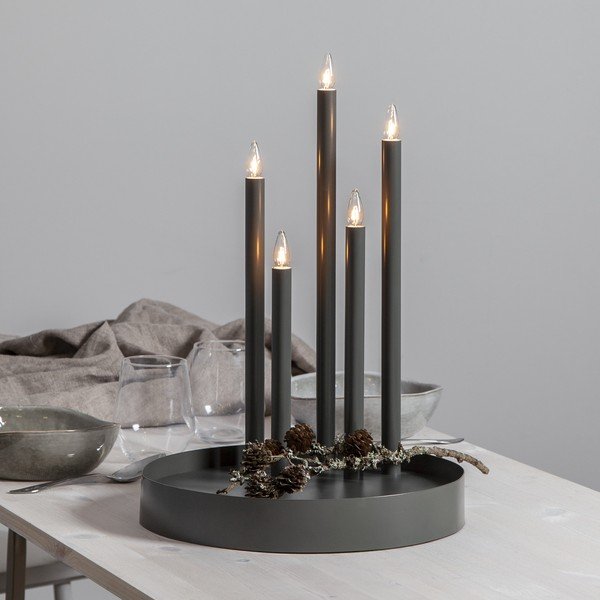 Decorațiune luminoasă neagră ø 32 cm Deco – Star Trading-image-1