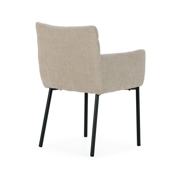 Scaun de living bej cu cotiere tapițat Naomi – MOME-image-4