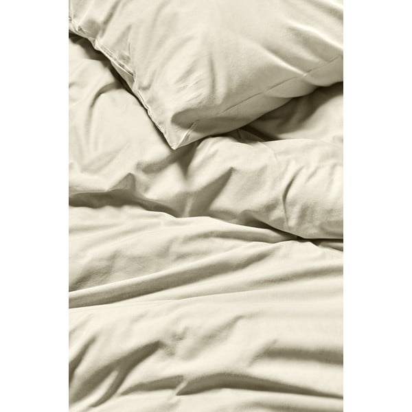 Lenjerie pentru pat dublu din bumbac stonewashed Bonami Selection, 200 x 200 cm, ivory-image-1
