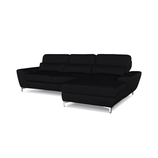 Colțar extensibil Windsor & Co. Sofas Omega, colț partea dreaptă, negru -image-3