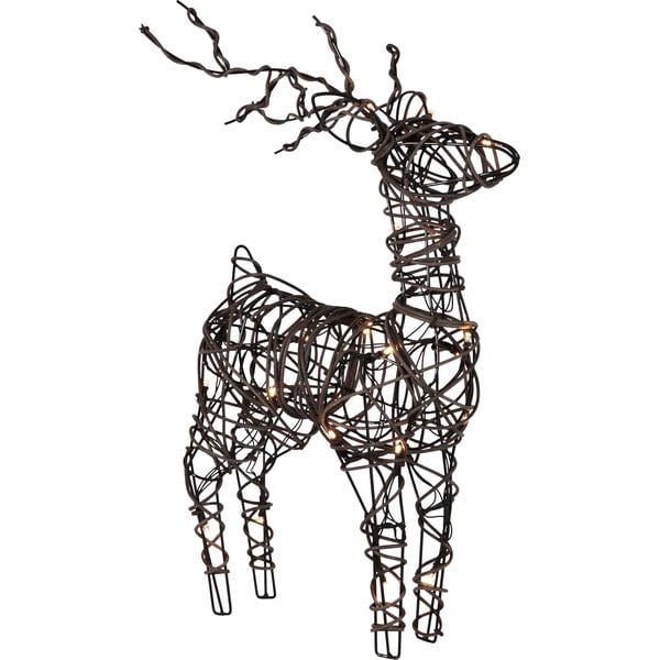 Decorațiune luminoasă de Crăciun maro de podea cu baterii Vixen – Star Trading