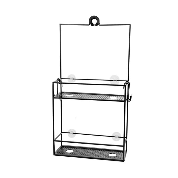 Raft pentru baie negru suspendat din oțel Cubiko – Umbra-image-2