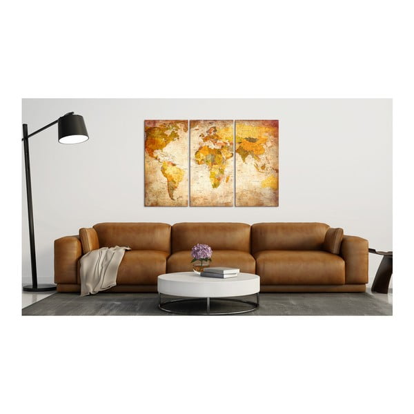 Avizier din mai multe piese cu harta lumii Bimago Antique Travel, 120 x 80 cm-image-2