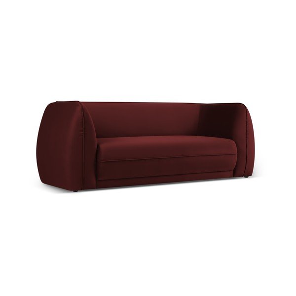Canapea roșie cu tapițerie din catifea 190 cm Lando – Micadoni Home-image-2