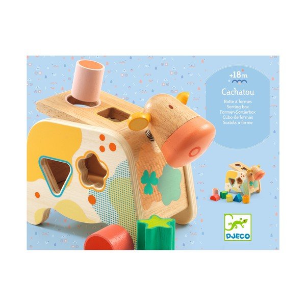 Jucărie pliabilă din lemn pentru copii Cow-image-1