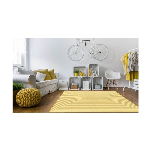 Covor pentru exterior Floorita Braid, 160 x 230 cm, galben-image-3