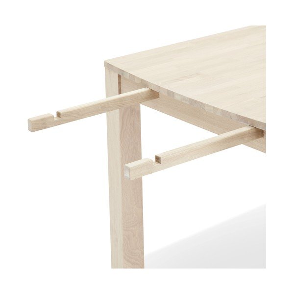 Masă de dining extensibilă din lemn masiv de stejar 100x200 cm Paris – Furnhouse-image-3