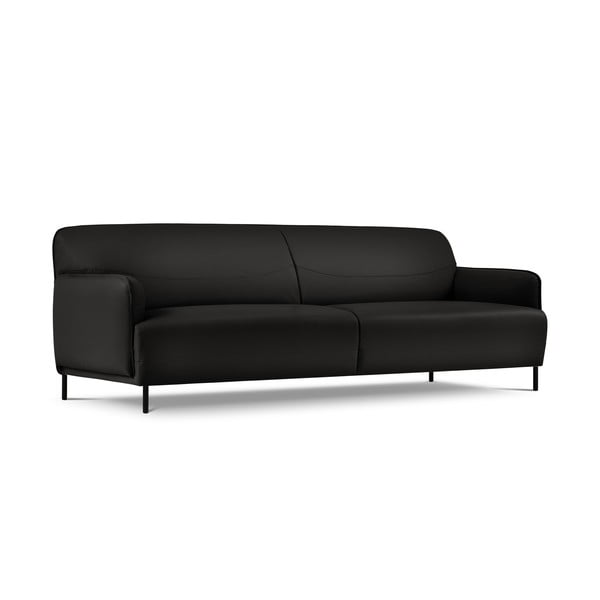 Canapea din piele Windsor & Co Sofas Neso, 235 x 90 cm, negru-image-2