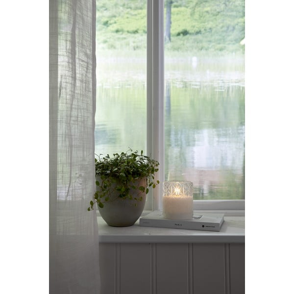 Lumânare de ceară cu LED alb în sticlă Star Trading Flamme Romb, înălțime 10 cm-image-3