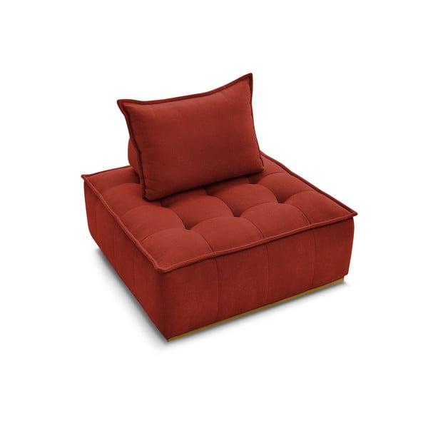 Fotoliu cărămiziu cu tapițerie din chenille Elisa – Bobochic Paris-image-4