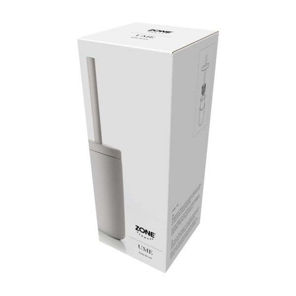 Perie din ceramică pentru toaletă Zone Soft Grey, gri deschis-image-2