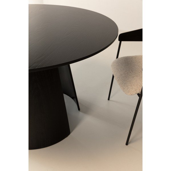 Masă de dining rotundă cu blat negru ø 120 cm Zuri – MOME-image-3