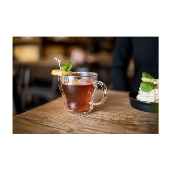 Căni 2 buc. pentru cappuccino/cu perete dublu din sticlă 370 ml Bolla – Vialli Design-image-3