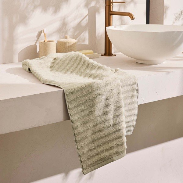 Prosop bej din bumbac din frotir 50x90 cm Maya – douceur d'intérieur-image-1