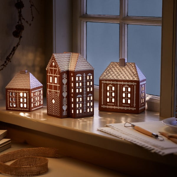 Sfeșnic pentru lumânări pastilă din ceramică Gingerbread Lighthouse – Kähler Design-image-3