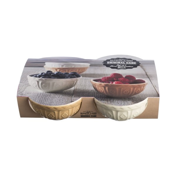 Boluri mici albe/bej 4 buc. din gresie 200 ml Original Cane – Mason Cash-image-2