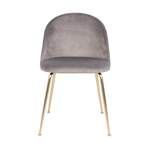 Scaune de dining gri-deschis 2 buc. din catifea Geneve – House Nordic-image-2