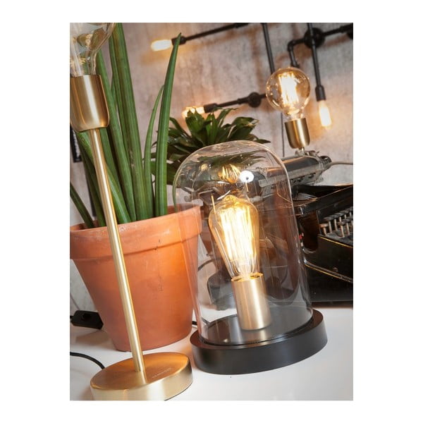 Veioză neagră cu abajur din sticlă (înălțime 30 cm) Seattle – it's about RoMi-image-4