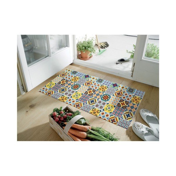 Covor foarte rezistent Webtappeti Azulejo, 58 x 240 cm -image-1