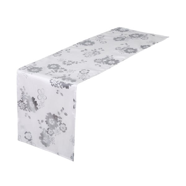 Față de masă îngustă Unimasa Deed Polyester White, 45 x 150 cm, alb