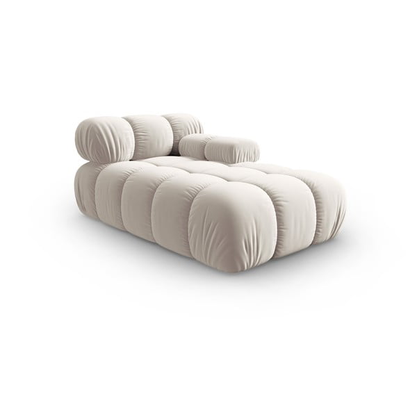 Modul pentru canapea modulară bej cu tapițerie din catifea (cu colț pe partea dreaptă) Bellis – Micadoni -image-3