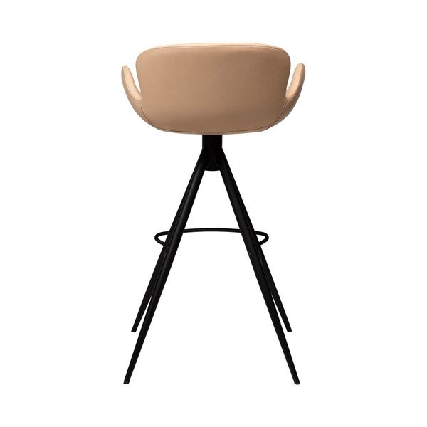 Scaun bar din piele ecologică DAN–FORM Denmark Gaia, înălțime 98 cm, maro deschis-image-1