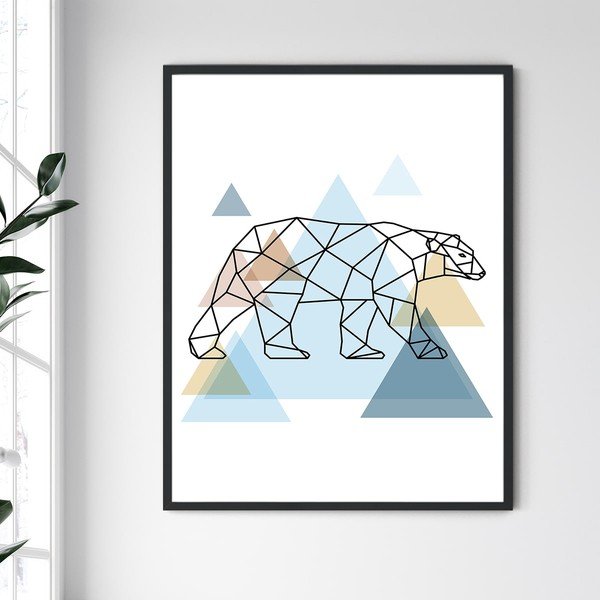 Tablou cu ramă North Carolina Frame Bear II, 30 x 40 cm