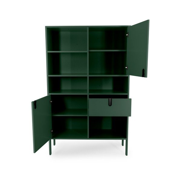 Bibliotecă Tenzo Uno, înălțime 176 cm, verde închis-image-3
