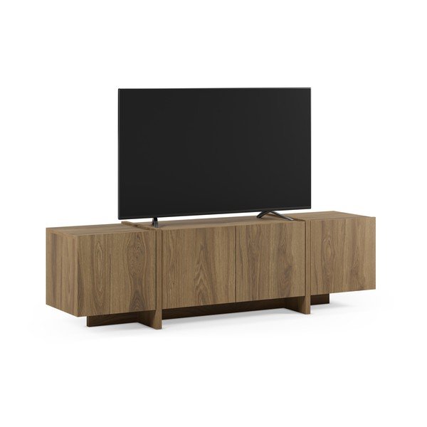 Comodă TV în culoare naturală cu aspect de lemn de stejar 180x55x35 cm Volia – Marckeric-image-4