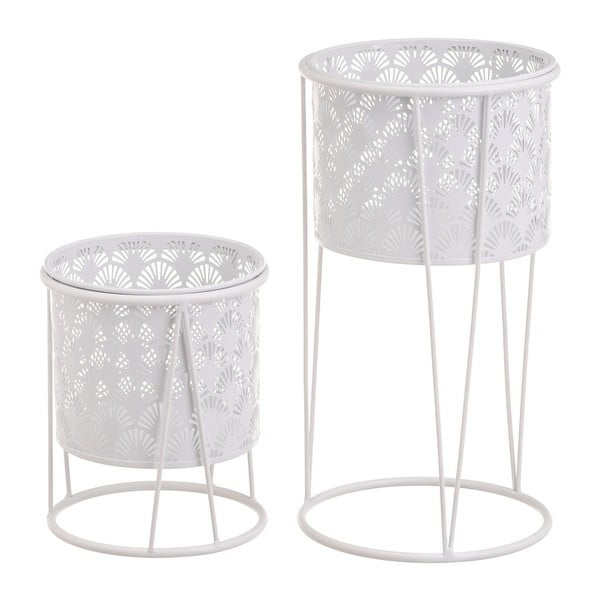 Suporturi pentru flori 2 buc. din metal ø 22 cm (înălțime 40 cm) – Casa Selección