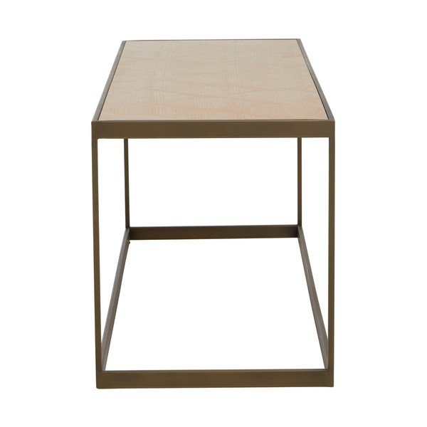 Măsuță de cafea maro/în culoare naturală cu blat cu aspect de lemn de stejar 40x120 cm Grenoble – Premier Housewares-image-4