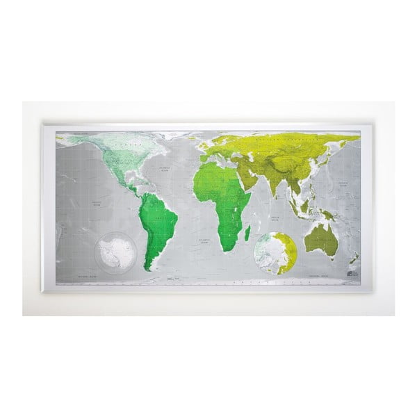 Harta lumii, magnetică, Huge Future Map, 196x100 cm, zelená