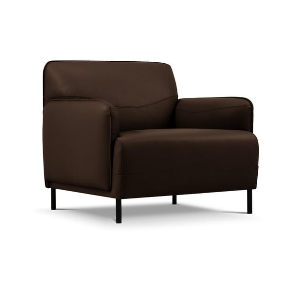 Fotoliu din piele Windsor & Co Sofas Neso, maro