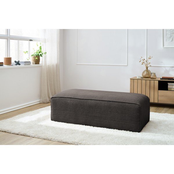 Taburet modular maro cu tapițerie din catifea reiată Megeve – Bobochic Paris-image-1