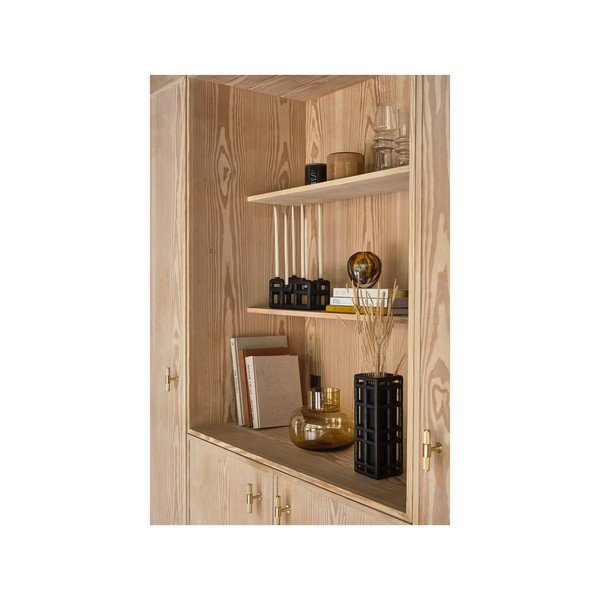 Vază neagră din polirășină lucrată manual (înălțime 30 cm) Lyst – Villa Collection-image-3