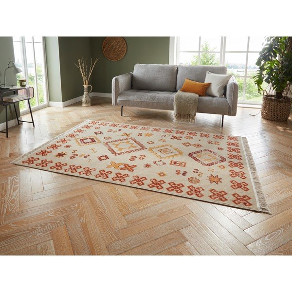 Covor cu bumbac reciclat Nouristan, 160 x 230 cm, bej-image-1