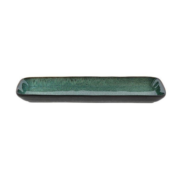 Tavă de servire din ceramică 14x38 cm Gastro Green/Black – Bitz