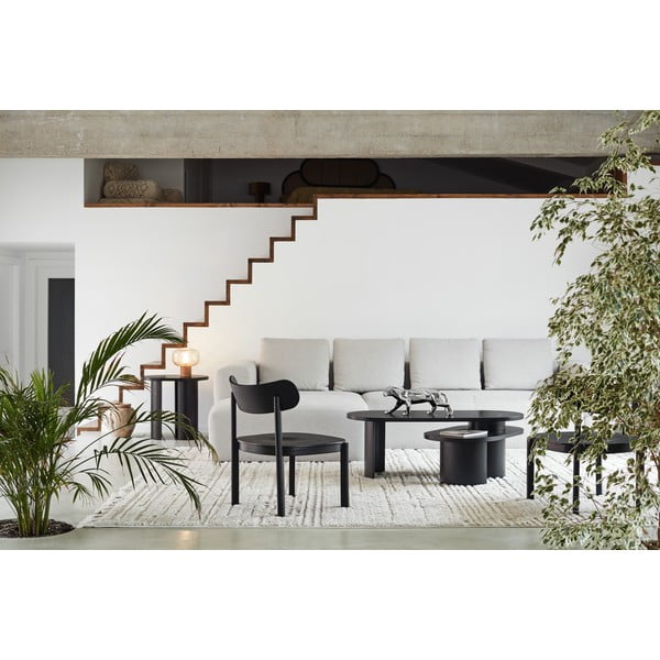 Măsuță de cafea neagră în decor de frasin 120x50 cm Nori - Teulat-image-2