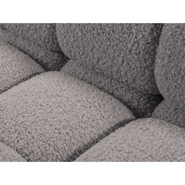 Canapea modulară gri deschis cu tapițerie din țesătură bouclé 288 cm Bellis – Micadoni -image-1
