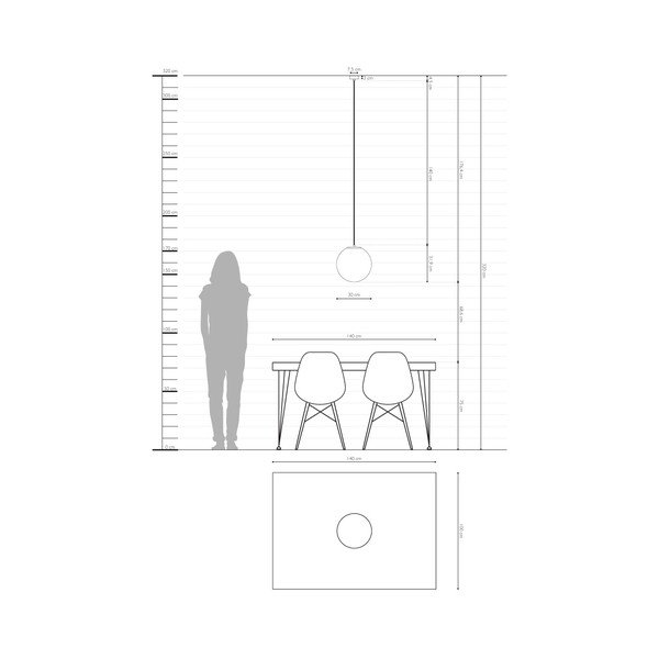 Lustră cu manșon arămiu Sotto Luce TSUKI L, ⌀ 30 cm, alb-image-3