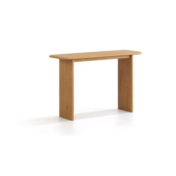 Masă consolă în culoare naturală din lemn de stejar 40x120 cm Charlotte – Micadoni 
