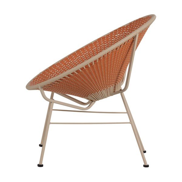 Fotoliu de grădină portocaliu din ratan artificial Kazoun – WOOOD-image-3