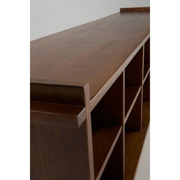 Bibliotecă în culoare naturală închisă din lemn de pin 193x60x40 cm Apelvik – Jotex-image-4