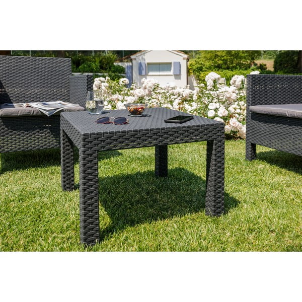 Set mobilier de grădină gri închis din plastic pentru două persoane Penelope – Toomax-image-2