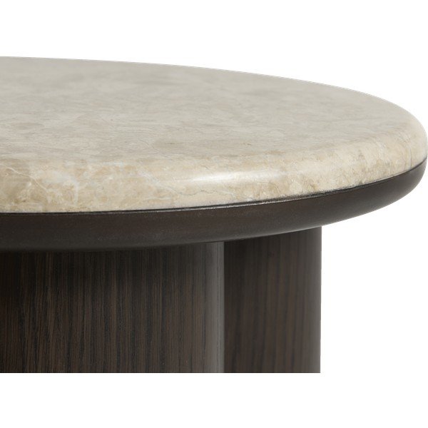 Măsuță auxiliară rotundă cu blat din marmură ø 45 cm Piazze – Unique Furniture-image-1