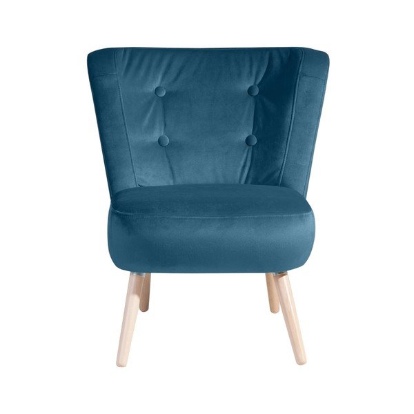 Fotoliu Max Winzer Neele Velvet, albastru-image-1