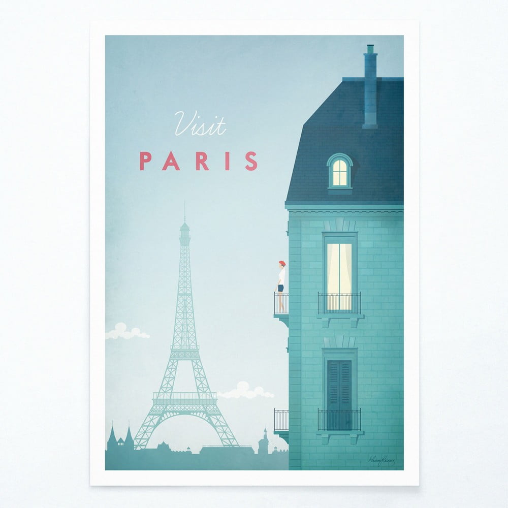 Poster Travelposter Paris, 30 x 40 cm