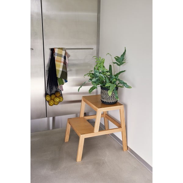 Scaun în culoare naturală cu aspect de lemn de stejar Alp – Hübsch-image-2