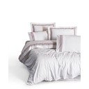 Lenjerie de pat albă din bumbac ranforcé pentru pat de o persoană 140x200 cm Red Heritage Lines – Mila Home Luxury