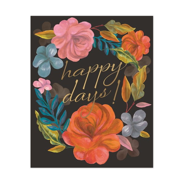 Tablou decorativ Caroline Gardner Happy Days, 28 x 35 cm
